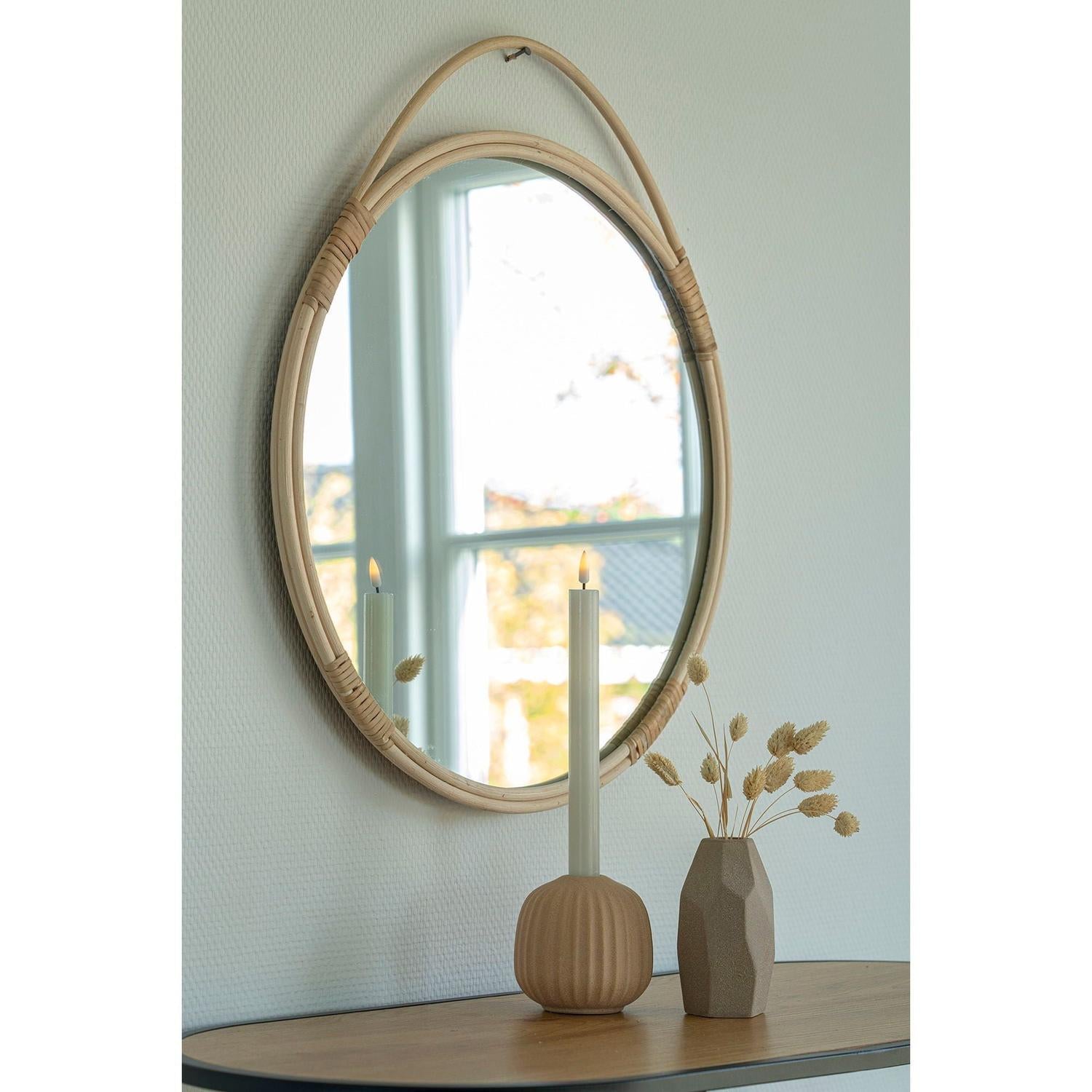 Wandspiegel Malo Ø50cm - Hellbraun-Wandspiegel-House Nordic-le canapé