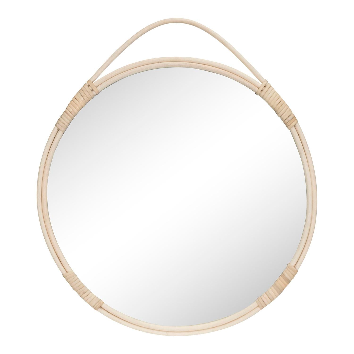 Wandspiegel Malo rund Ø50cm - Hellbraun-Wandspiegel-House Nordic-le canapé