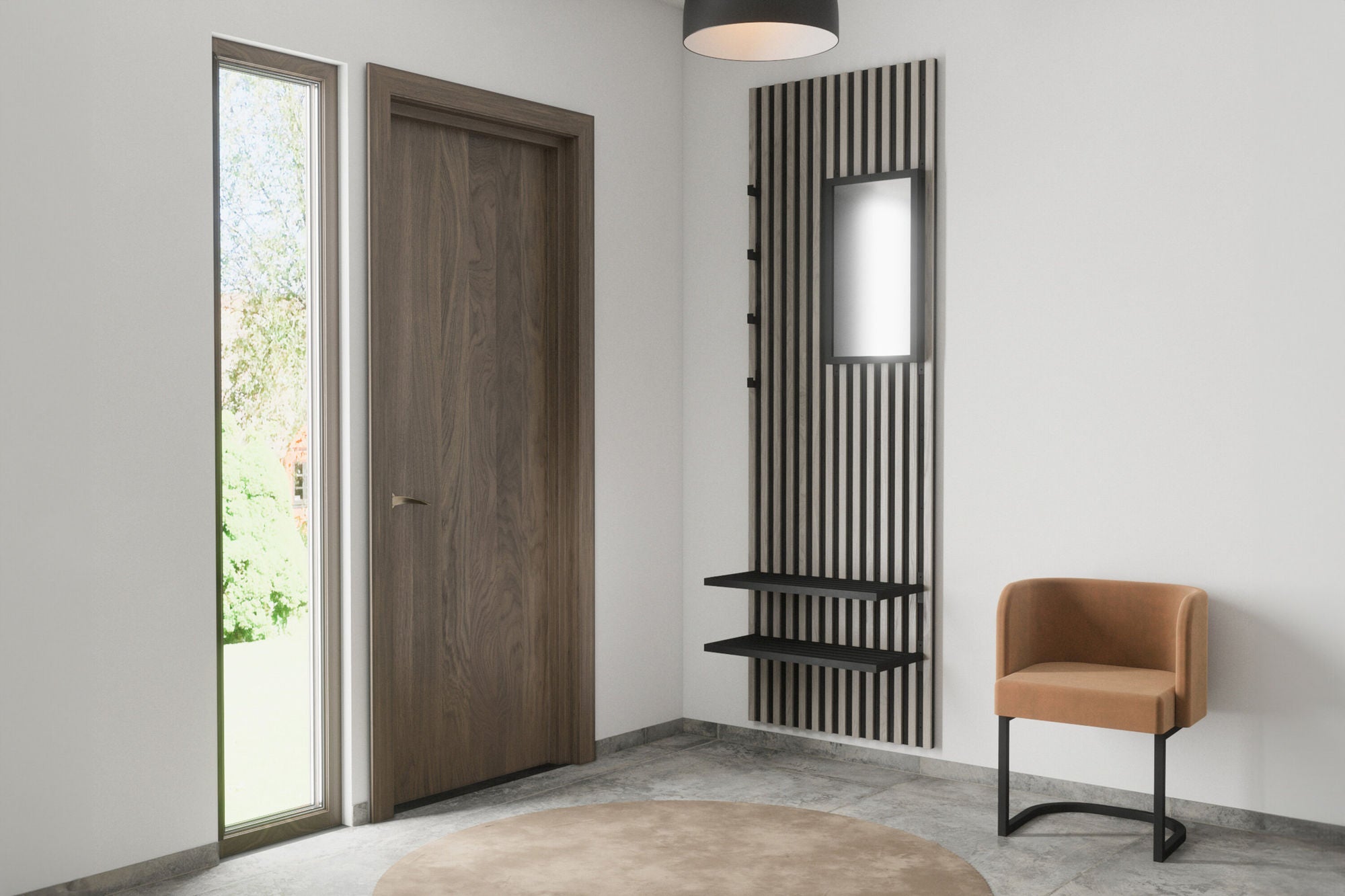 Wandspiegel Nimes - Schwarz-Wandspiegel-Venture Home-le canapé