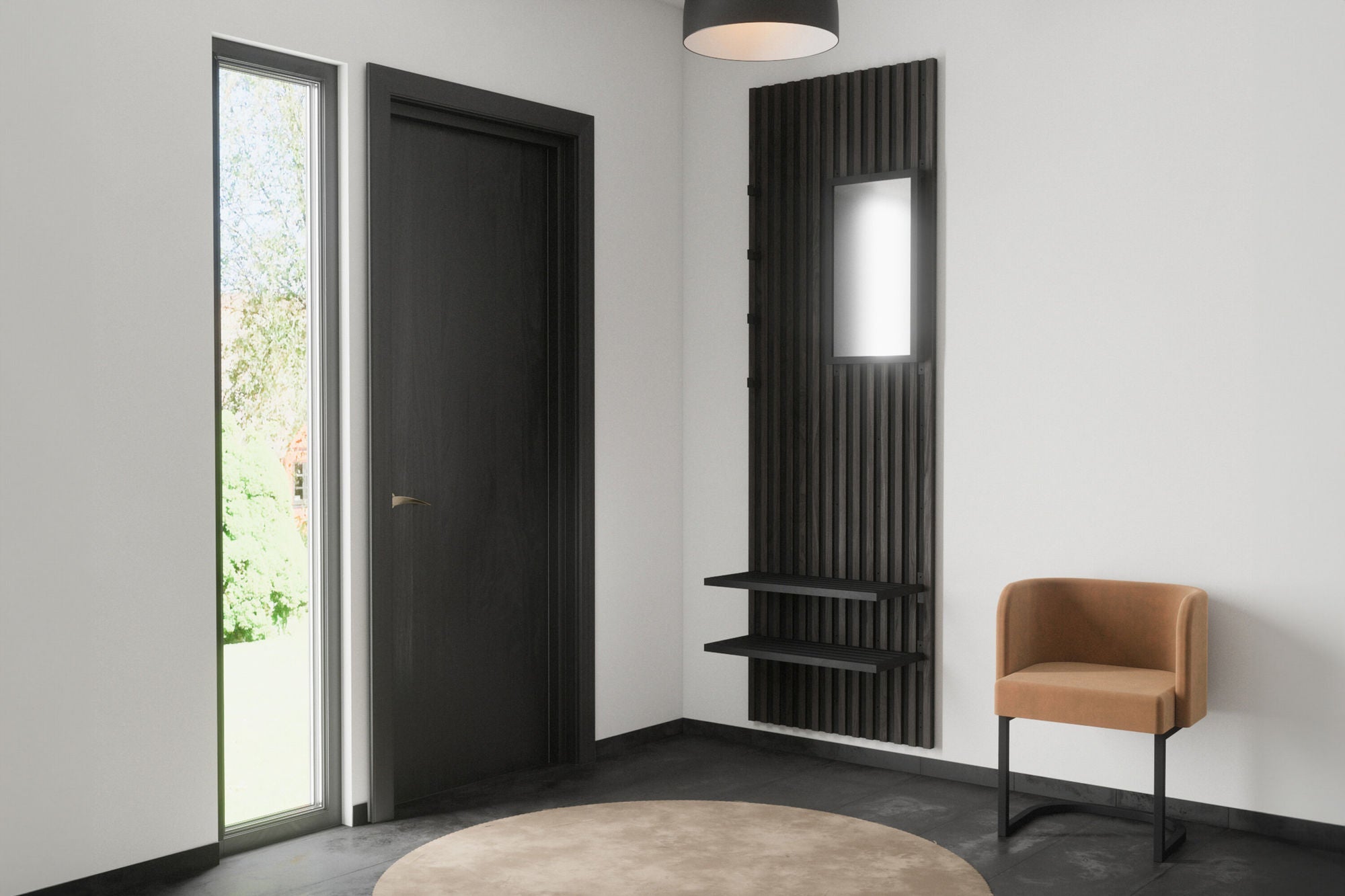 Wandspiegel Nimes - Schwarz-Wandspiegel-Venture Home-le canapé