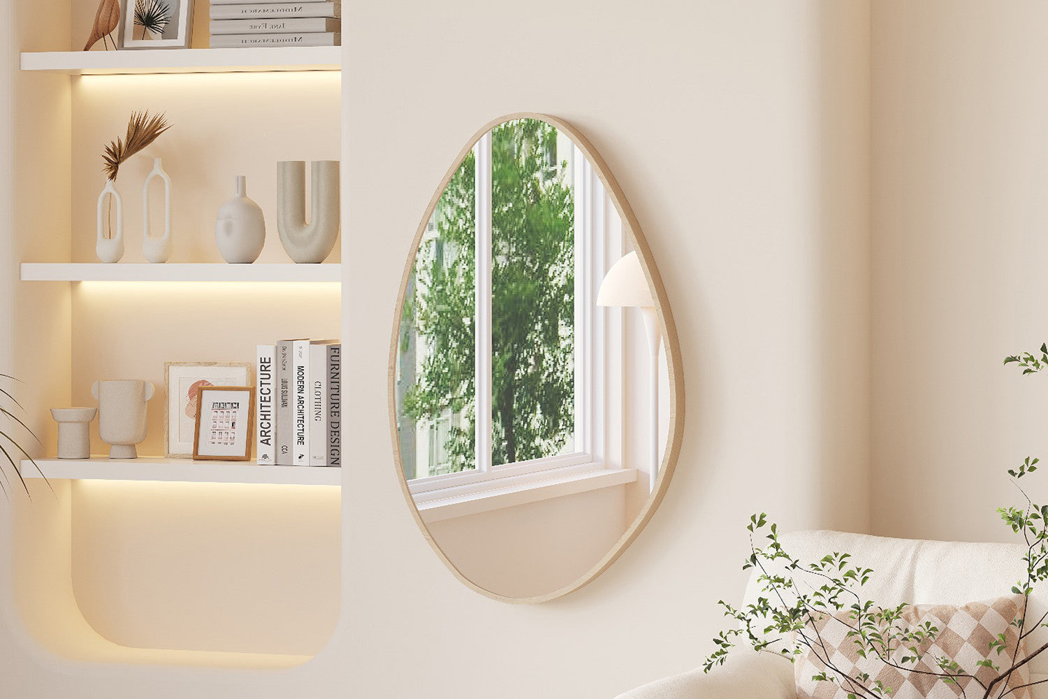 Wandspiegel Rana 80cm - Hellbraun-Wandspiegel-Rousseau-le canapé