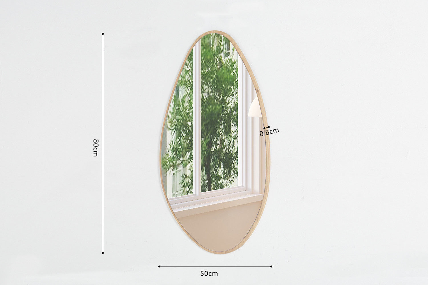Wandspiegel Rana 80cm - Hellbraun-Wandspiegel-Rousseau-le canapé
