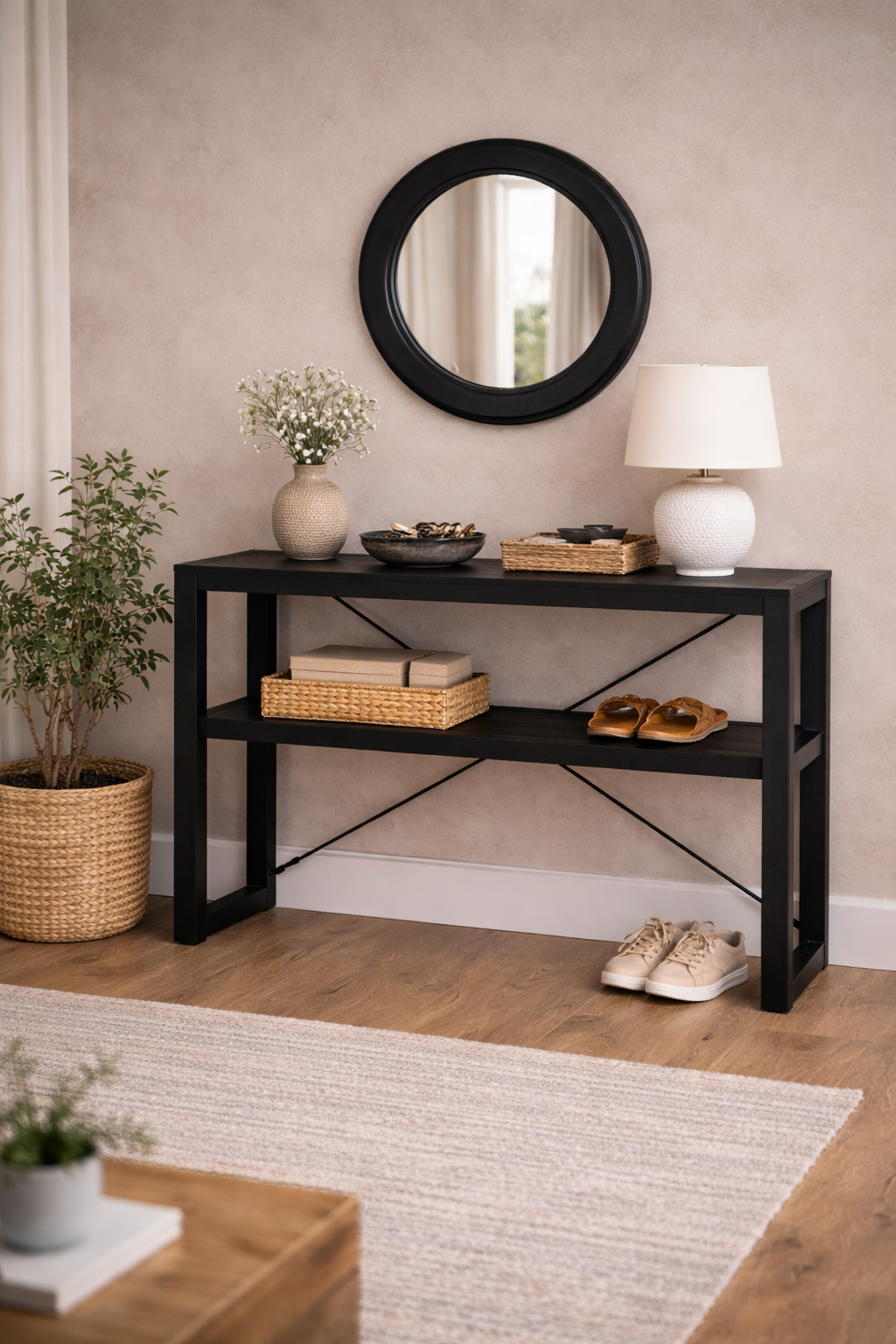 Wandspiegel Ruth Ø61cm - Schwarz-Wandspiegel-Benoa-le canapé