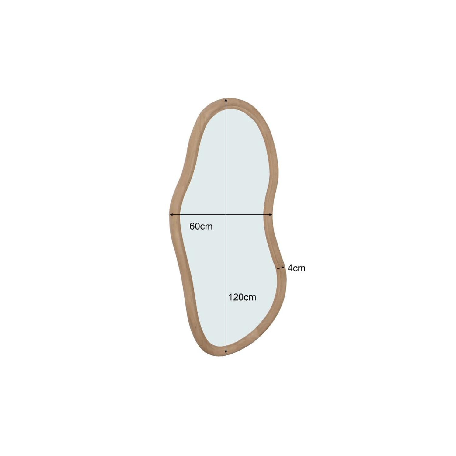 Wandspiegel Sophie L 120cm - Hellbraun-Wandspiegel-Livingfurn-le canapé