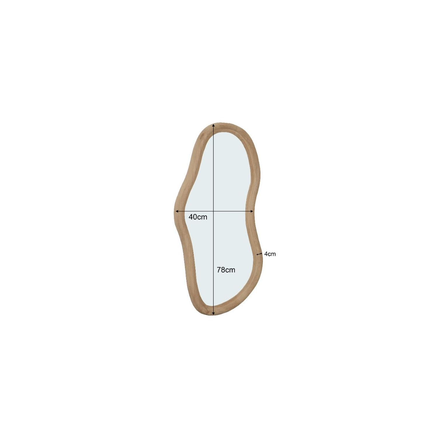 Wandspiegel Sophie M 78cm - Hellbraun-Wandspiegel-Livingfurn-le canapé