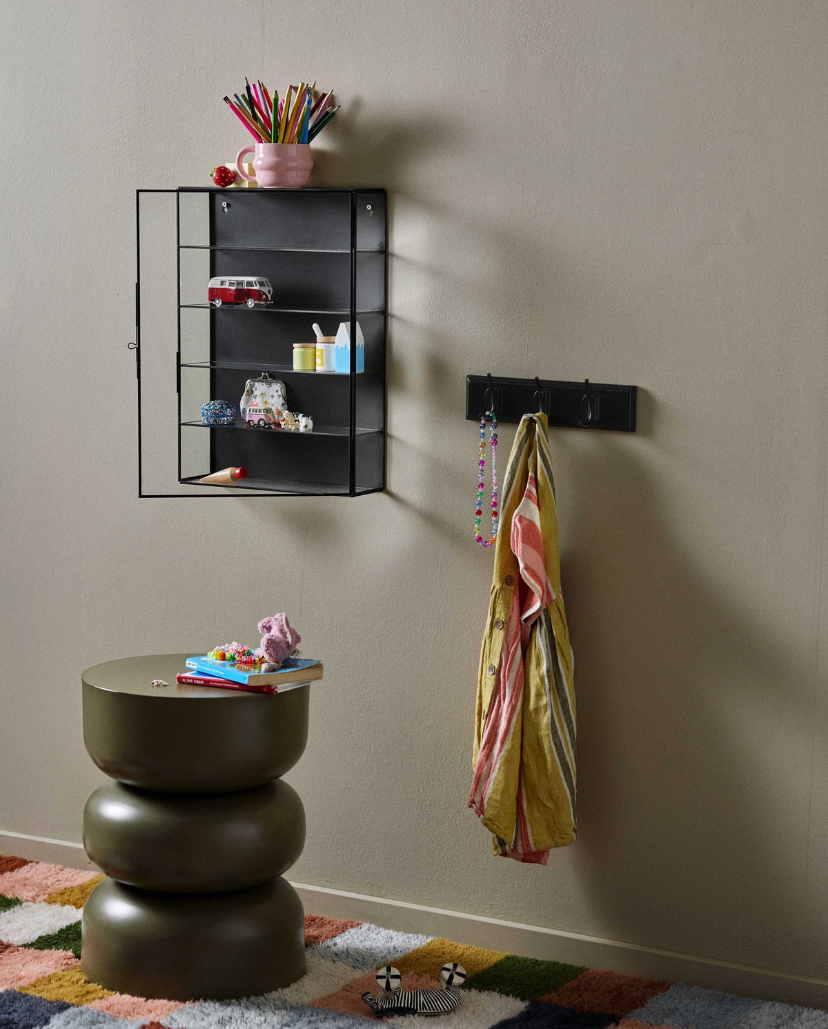 Wandvitrine ADA 35cm aus Glas - Schwarz-Vitrinen-Nordal A/S-le canapé