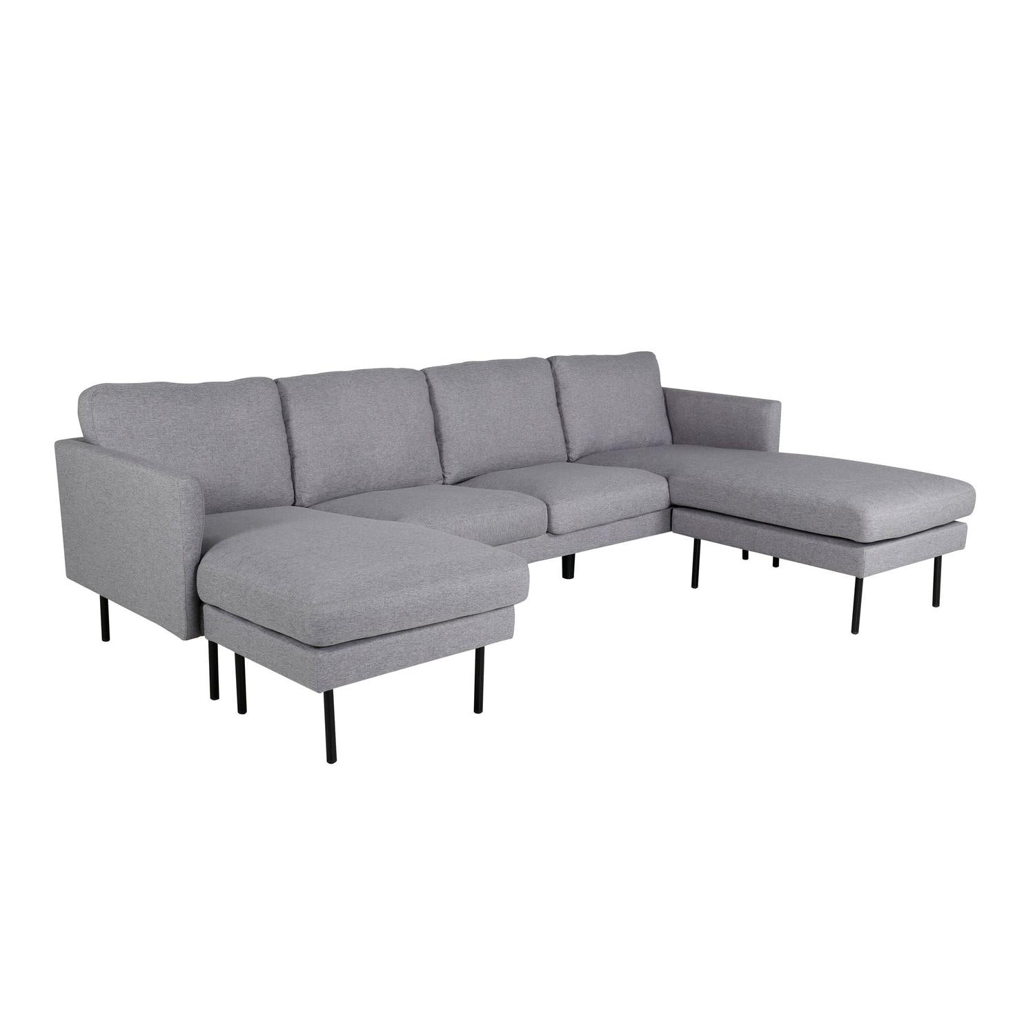 Wohnlandschaft Zoom aus Stoff - Grau-Wohnlandschaften-Venture Home-le canapé