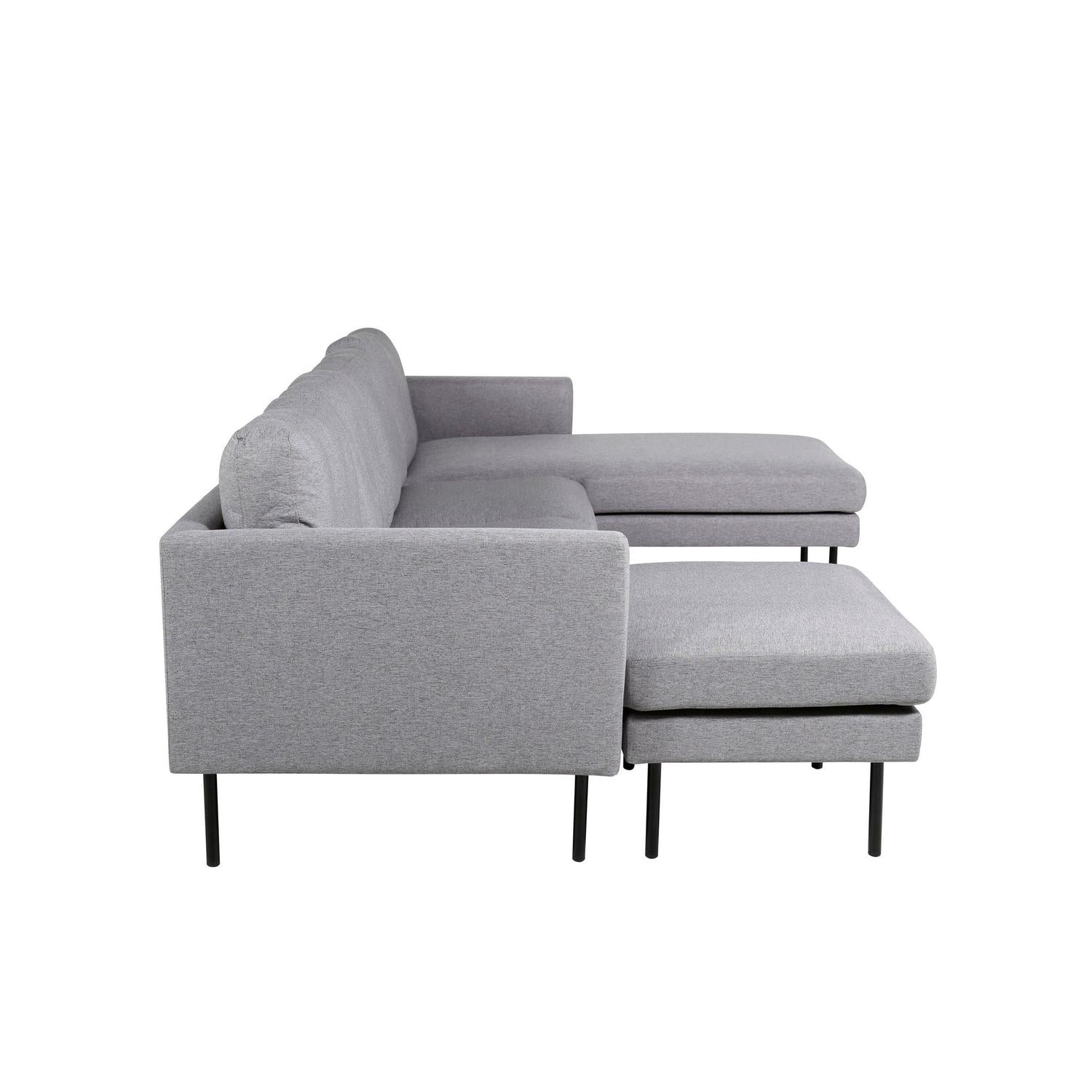 Wohnlandschaft Zoom aus Stoff - Grau-Wohnlandschaften-Venture Home-le canapé
