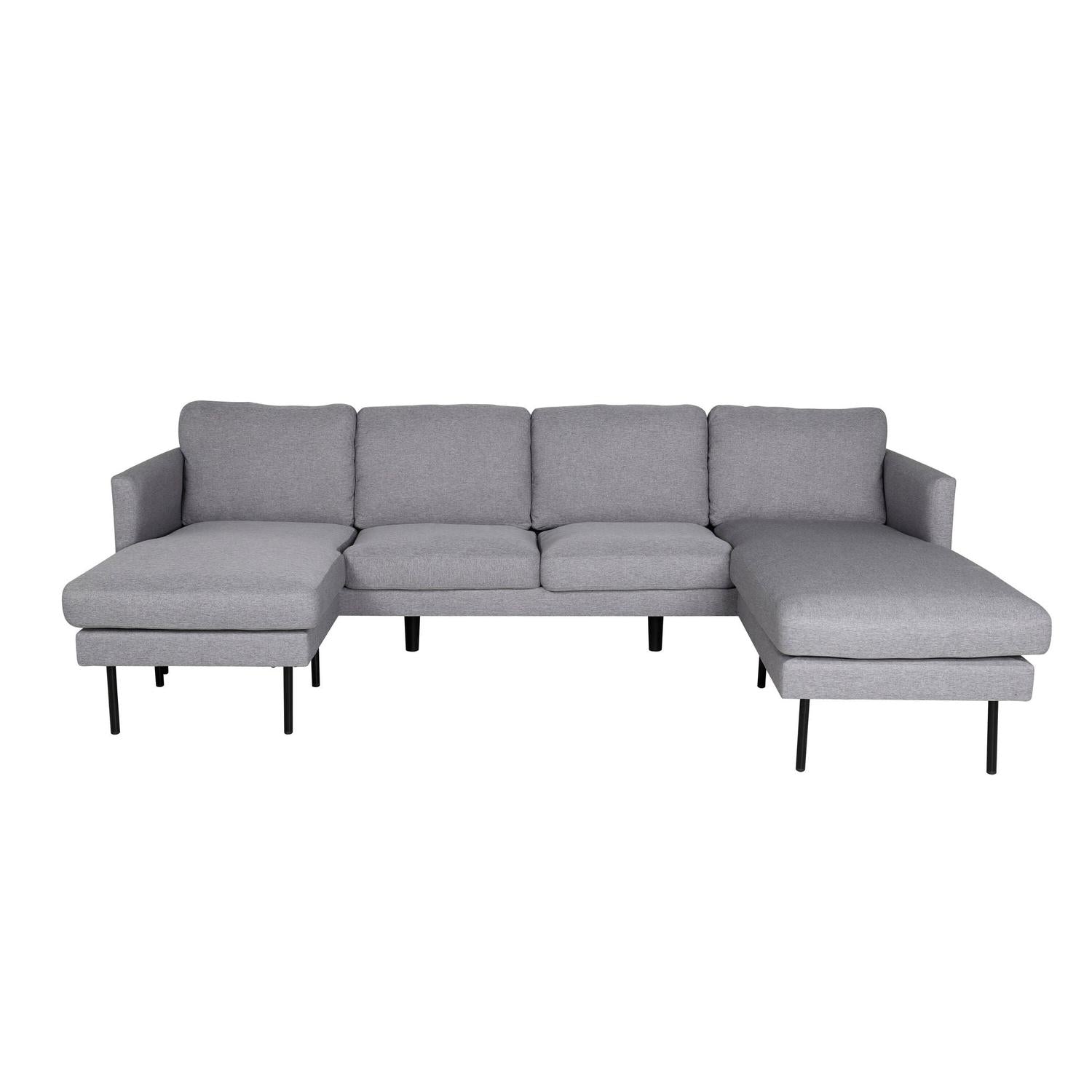 Wohnlandschaft Zoom aus Stoff - Grau-Wohnlandschaften-Venture Home-le canapé