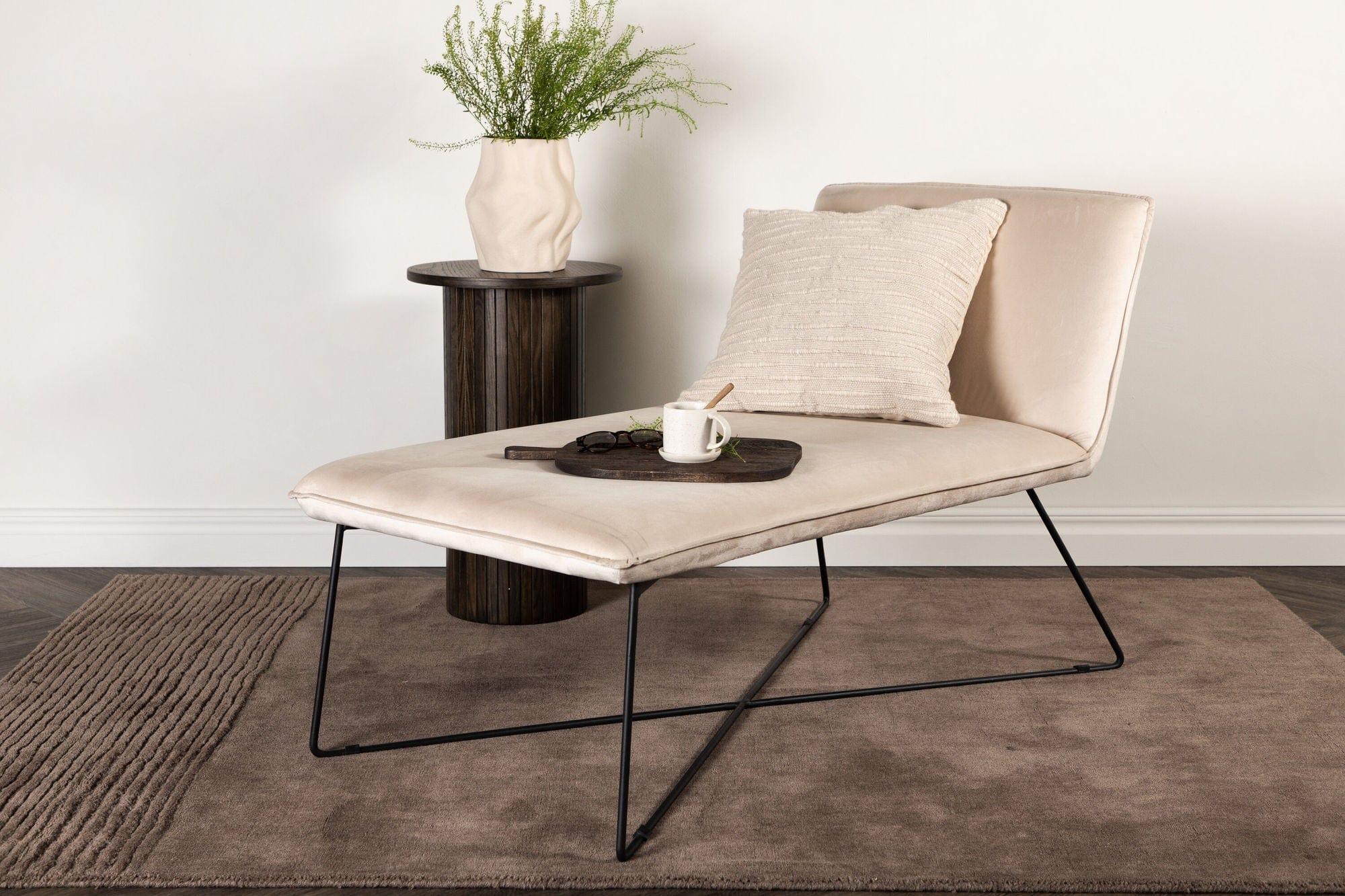 X - lounge Daybed aus Samt - BeigeDaybed