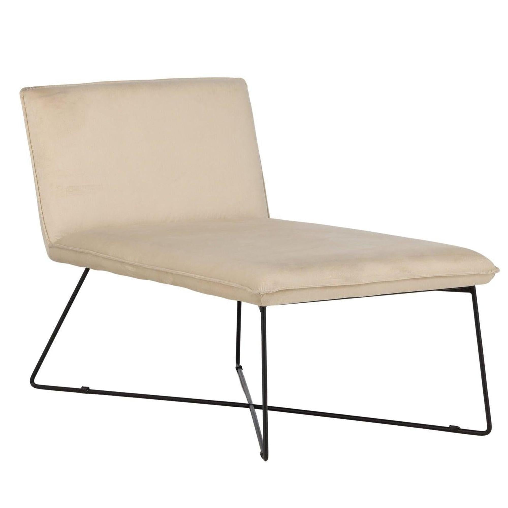 X - lounge Daybed aus Samt - BeigeDaybed
