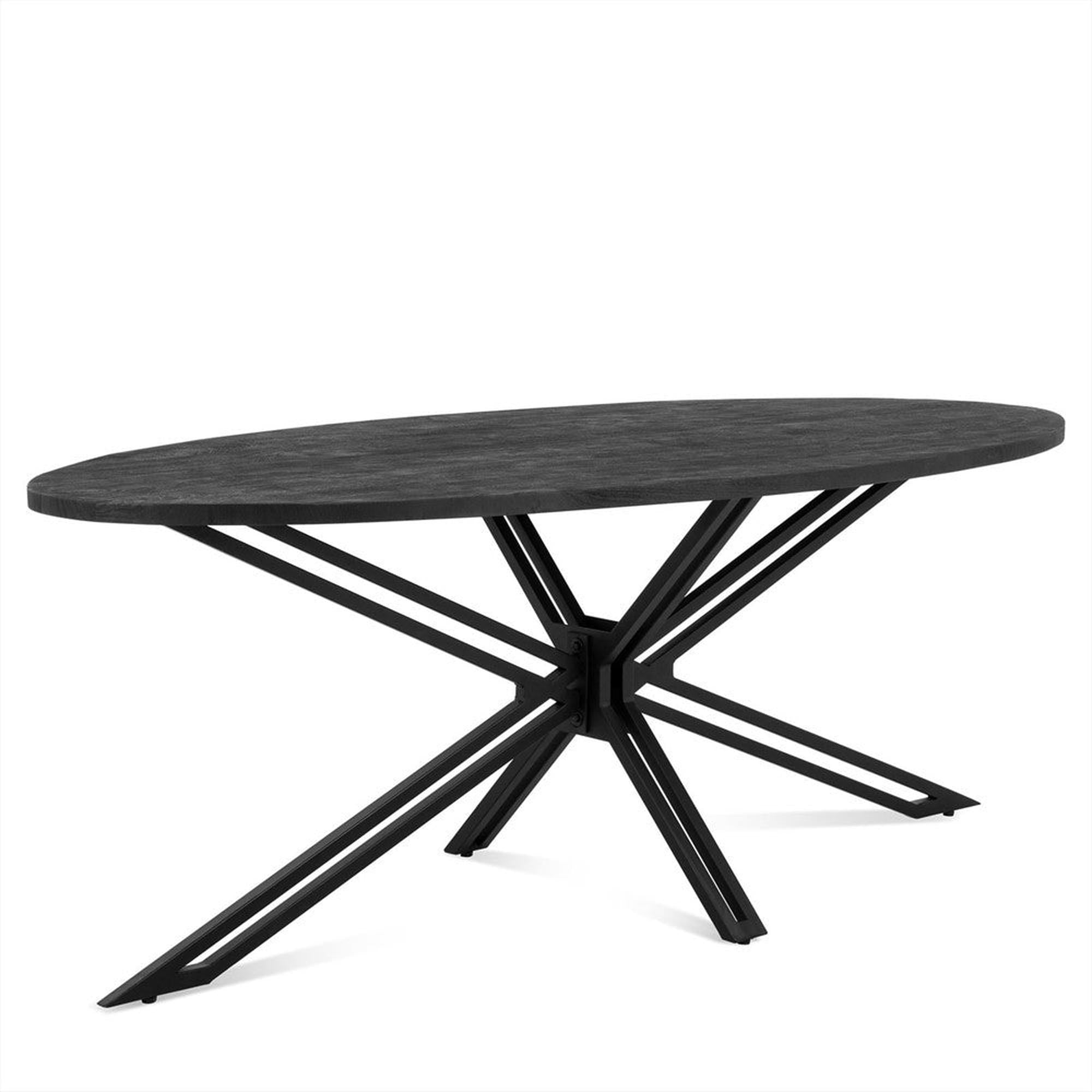 Esstisch Ellips Yana oval 220cm - Schwarz-Esstisch Oval-le canapé
